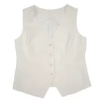 CHALECO CORTO DE MUJER CUELLO V