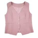 CHALECO CORTO DE MUJER CUELLO V