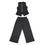 CONJUNTO DE PANTALON Y CHALECO DE LINO ALTA GAMA