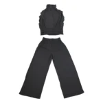 CONJUNTO DE ROPA FORMAL DE DOS PIEZAS, CON 3 BOTONES EN CINTURA DEL CHALECO