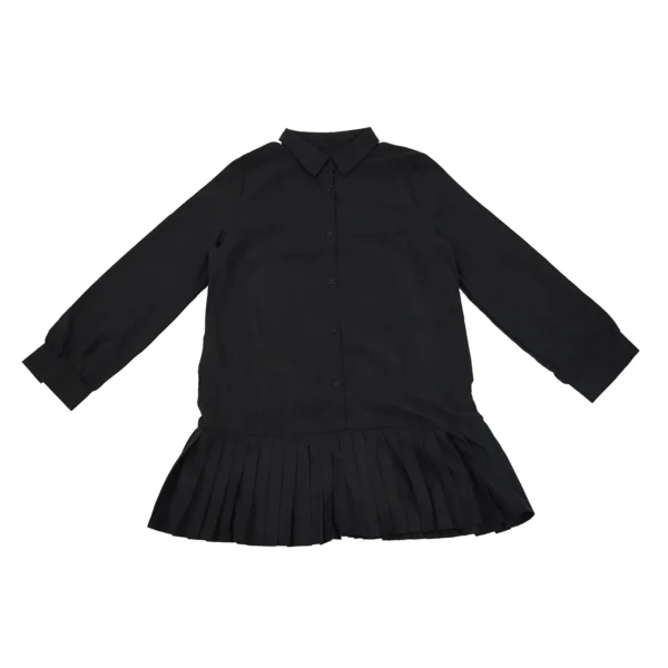 VESTIDO CAMISERO DE MUJER CON CUELLO Y FALDA PLISADA