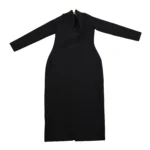 VESTIDO NEGRO CON CIERRE DORADO